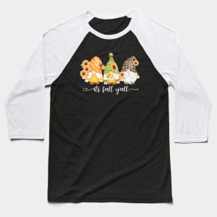 It's Fall Y'all Autumn Gnomes Baseball T-Shirt